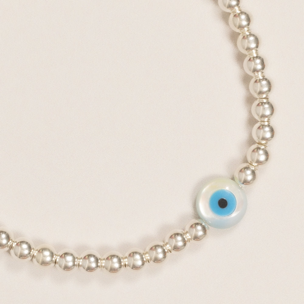 Buy Online Natural Evil Eye Bracelet In Charm, Chain